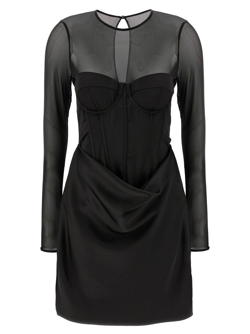 Rotate Birger Christensen 'Satin Corset Mini' Dress