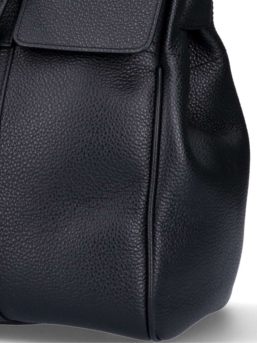 Mulberry Black Bayswater Grain Leather Tote Bag