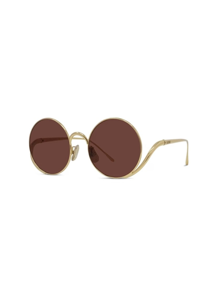 Loewe Gold Lw40187u Oval Brown Sunglasses