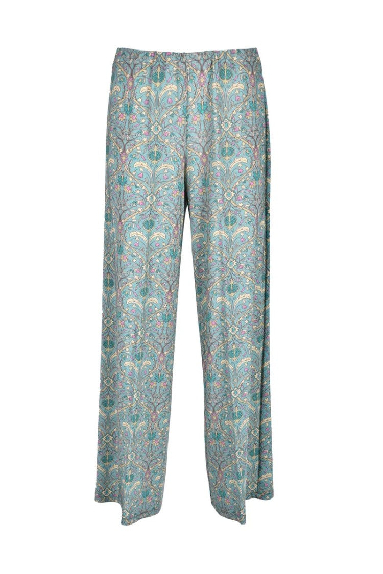 Maesta Wide-Leg Mint Green Trousers
