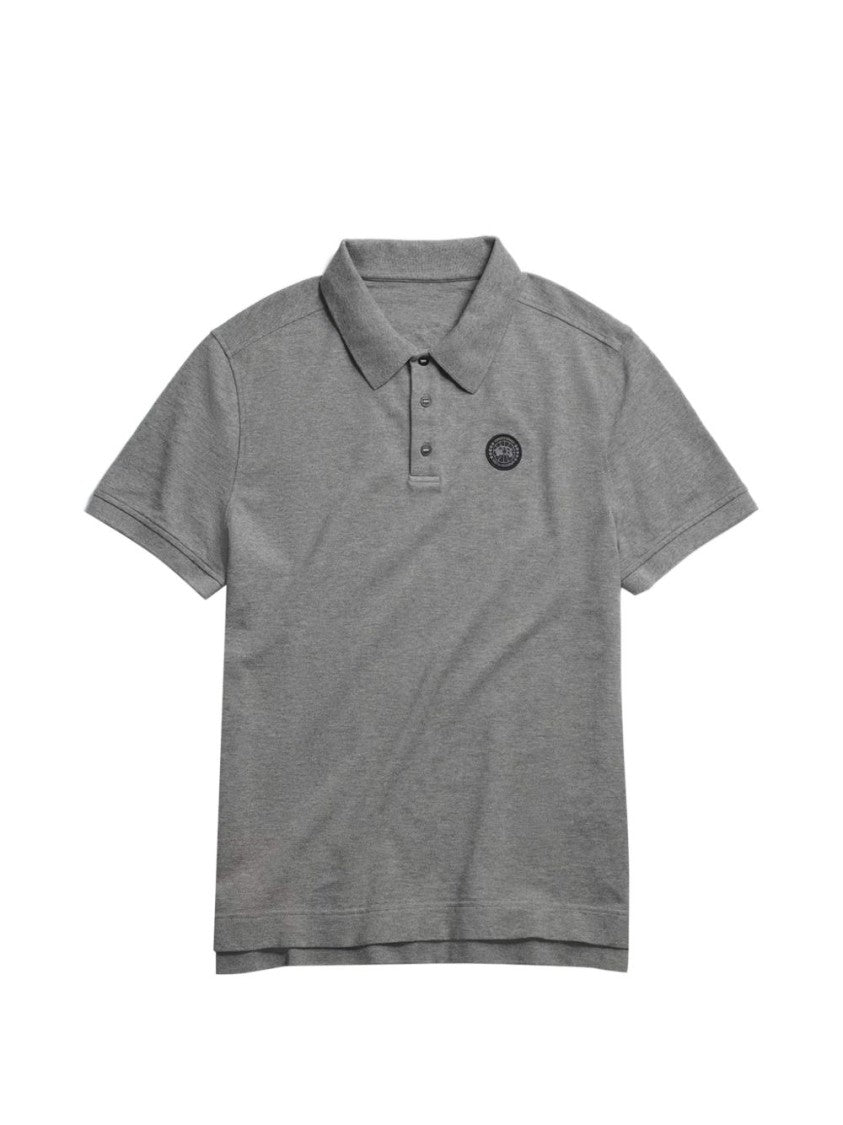 Canada Goose Beckley Textured Grey Polo Shirt