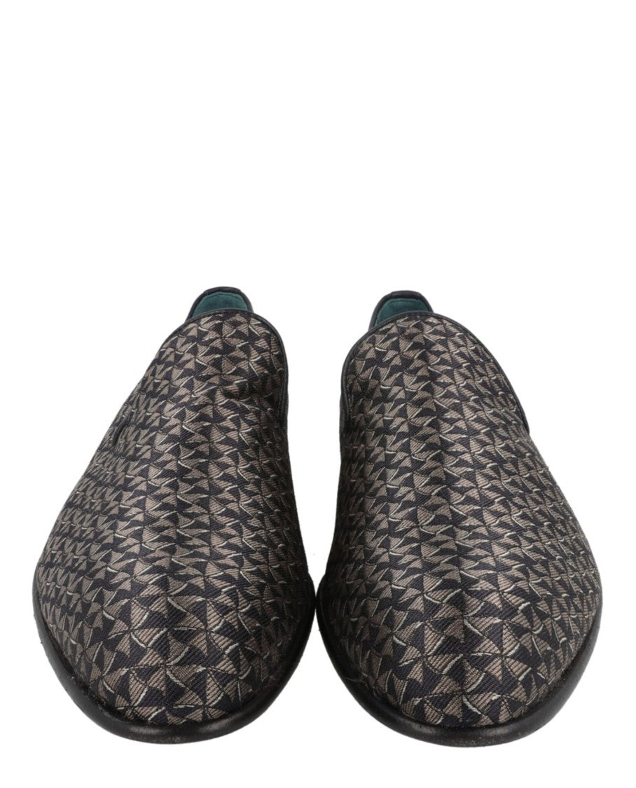 Brioni Geometeric Pattern Slip-On Loafers