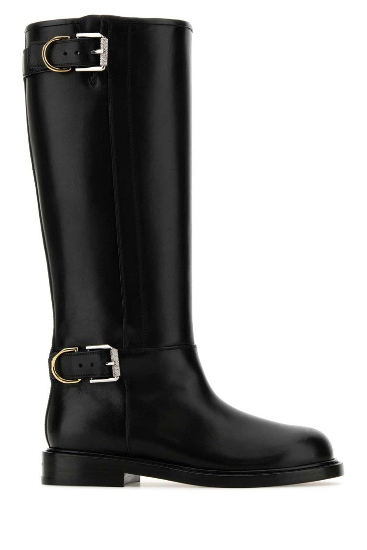 Givenchy Black Leather Voyou Boots