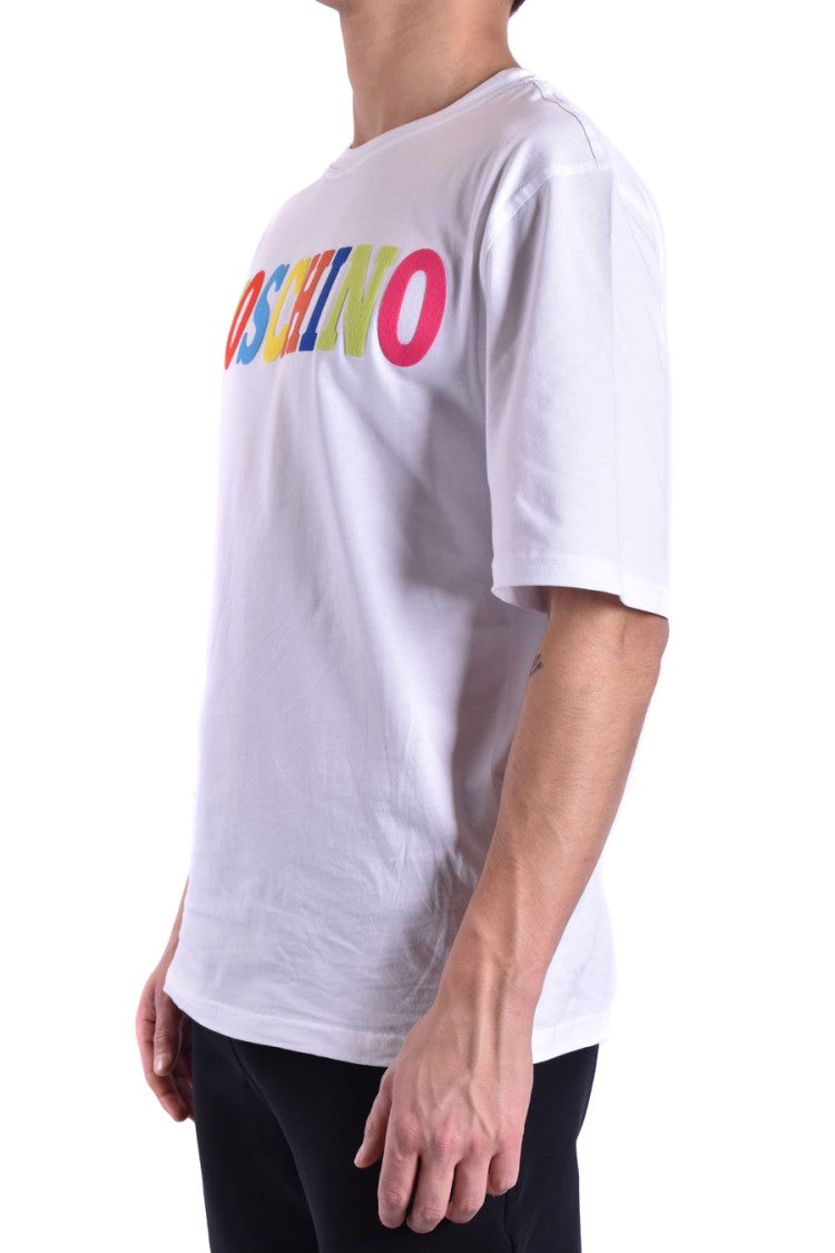 Moschino Multicolored Block-Letter Logo Cotton T-Shirt