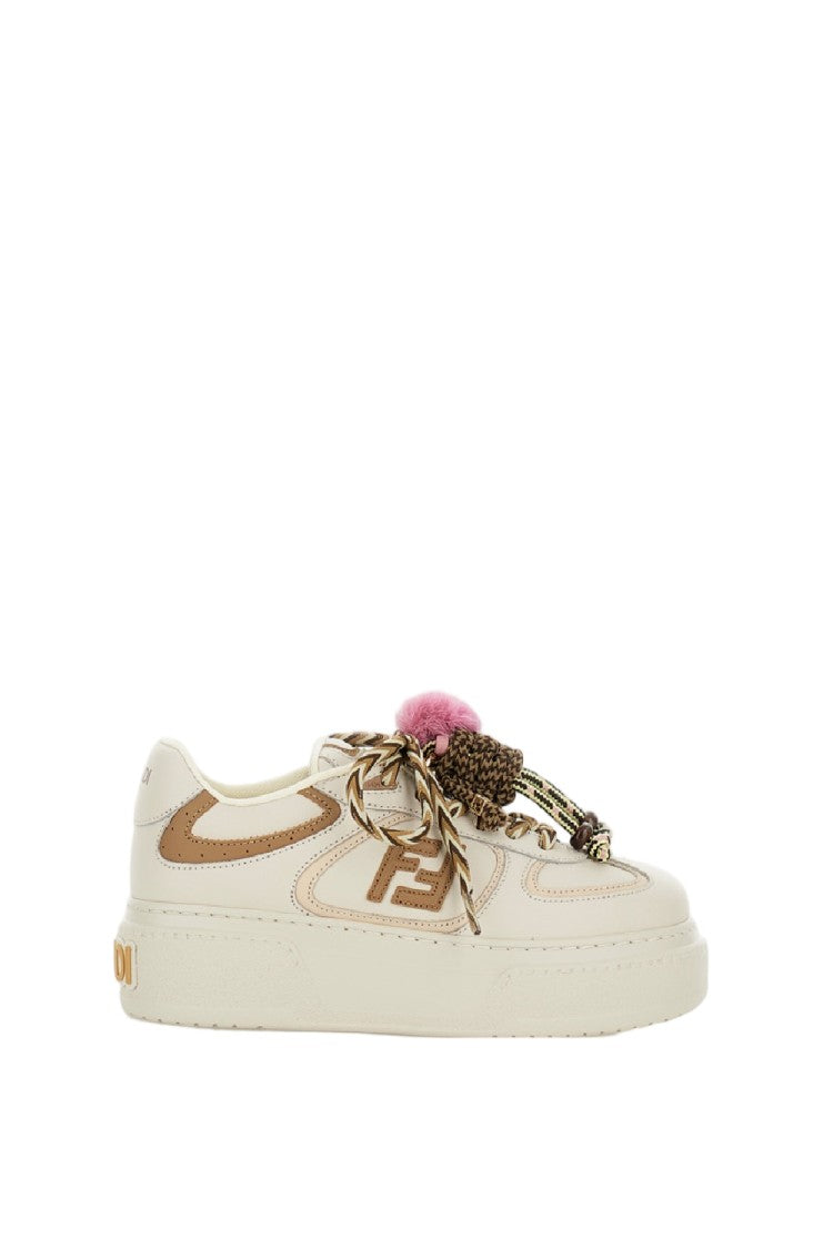 Fendi Match Sneakers With Contrast Logo And Removable Charms