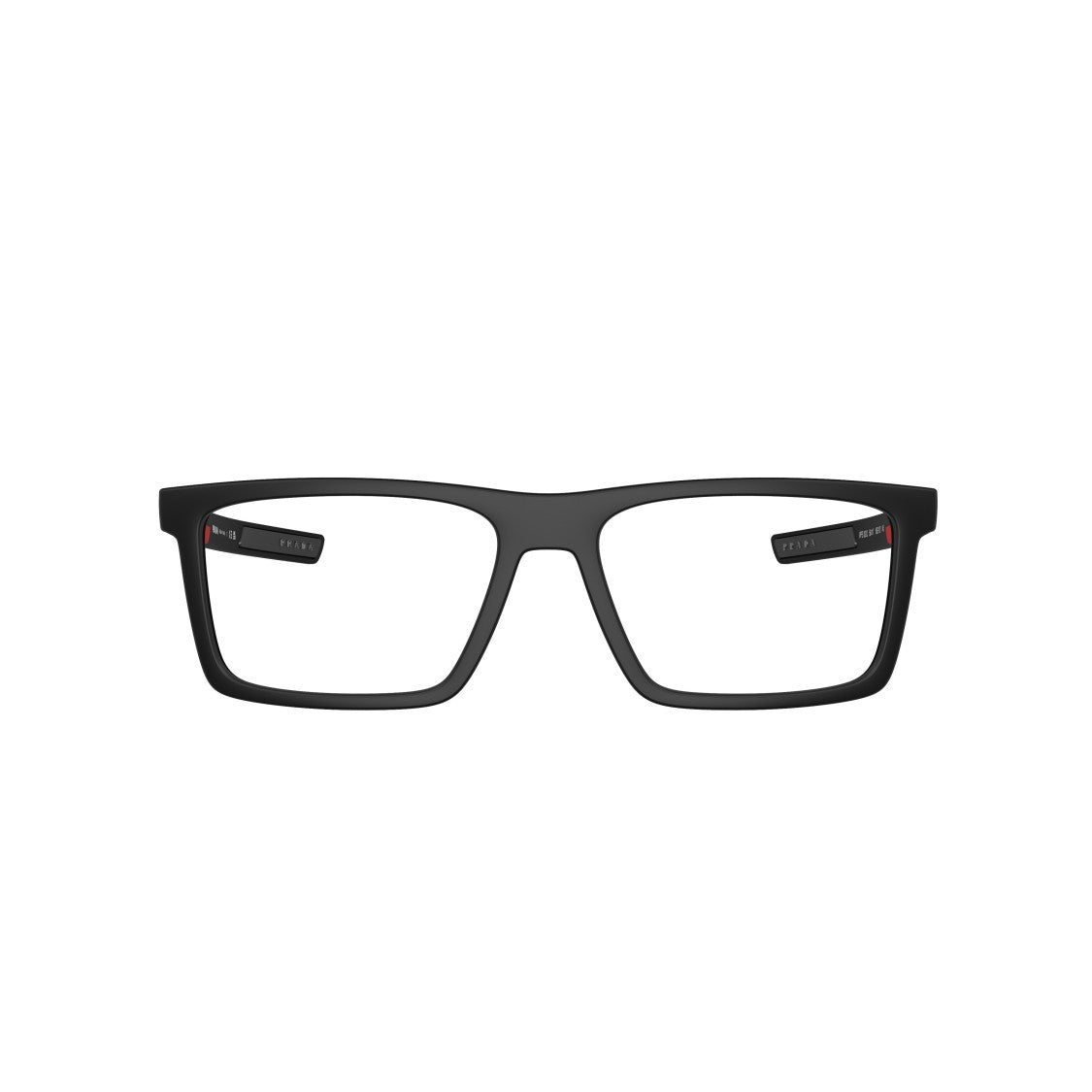 Prada Linea Rossa 0Ps 02Qv Rectangular Black Nylon Eyeglasses