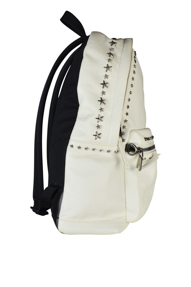 Jimmy Choo Cream White Leather Backpack