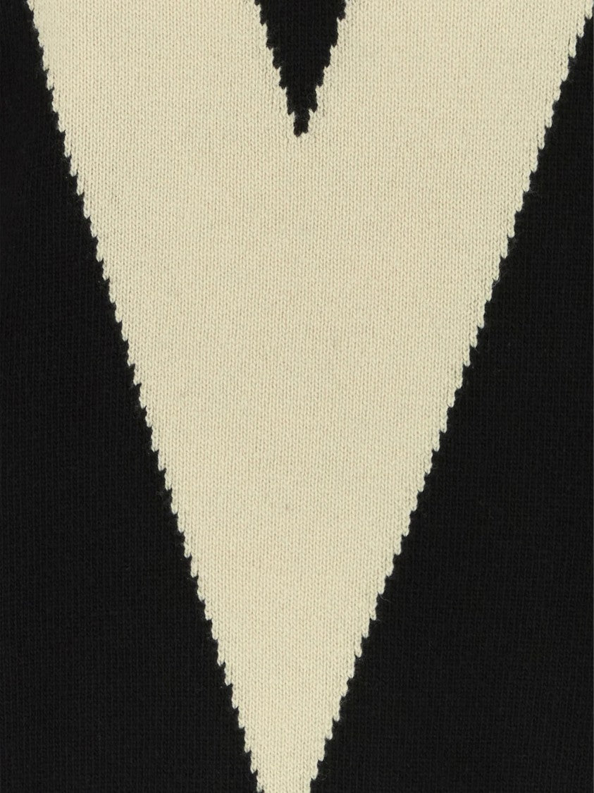 Valentino Knitted V-Shaped Pattern Pullover Sweater