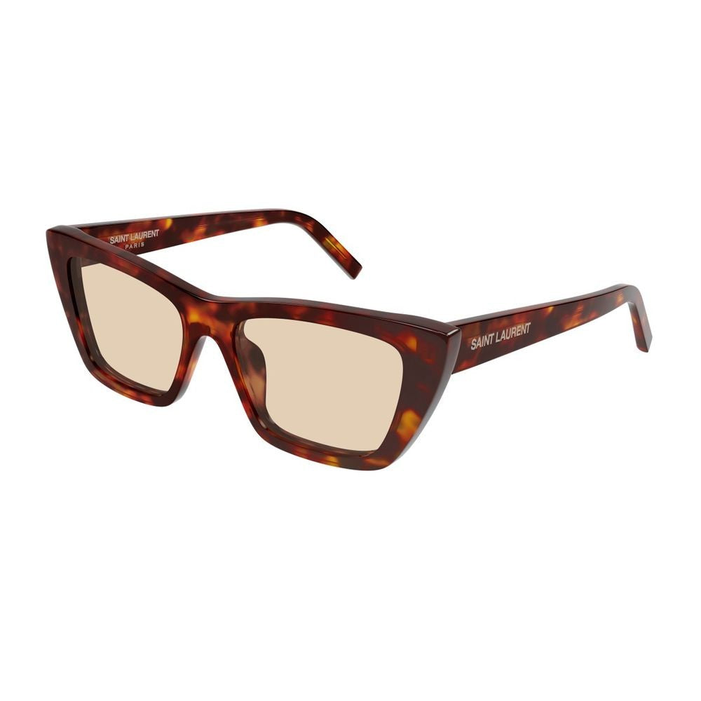 Saint Laurent Sl 276 Mica Linea Sl Logo Butterfly-Frame Sl 276 Mica Sunglasses In Dark Havana Acetate