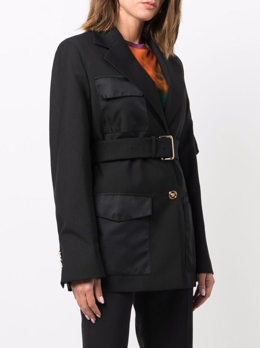 Versace Long-Sleeve Belted Jacket