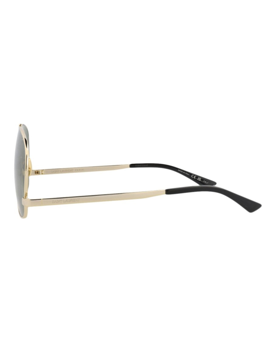 Saint Laurent Aviator-Frame Metal Sunglasses