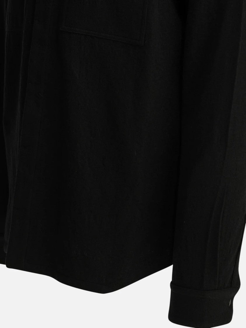 Rick Owens Classic Collar Casual Work Shirt With Flap Pockets
