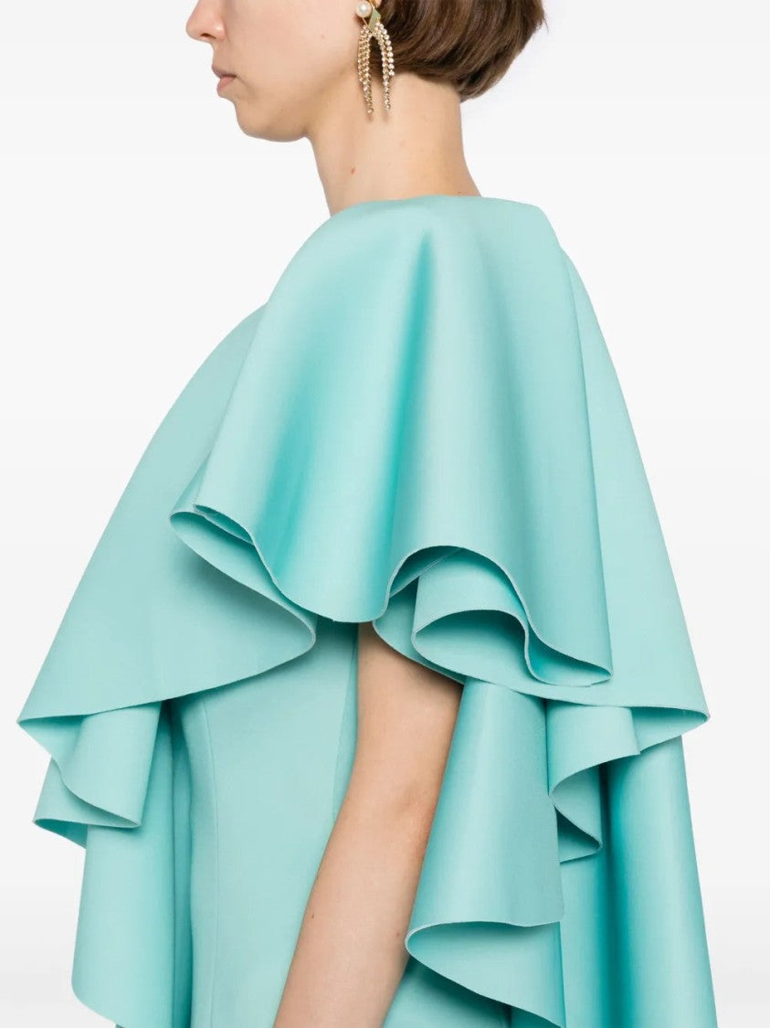 Saiid Kobeisy Ruffled Scuba Long Dress