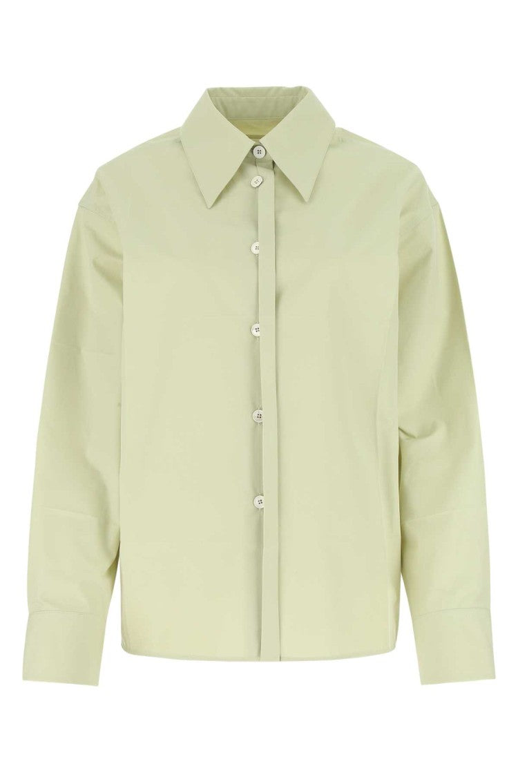Jil Sander Pastel Green Poplin Oversize Shirt