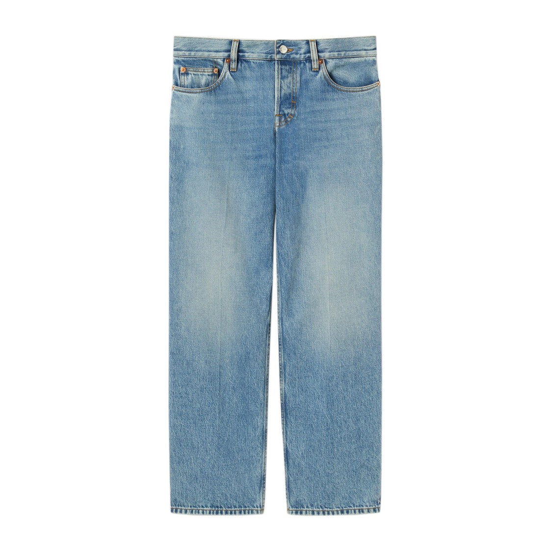 Gucci Ballerina Denim Pants With Classic Straight-Leg Silhouette