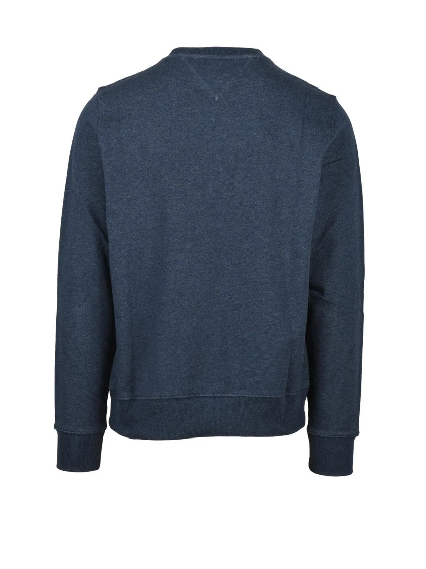 Tommy Hilfiger Blue Cotton Crewneck Sweatshirt