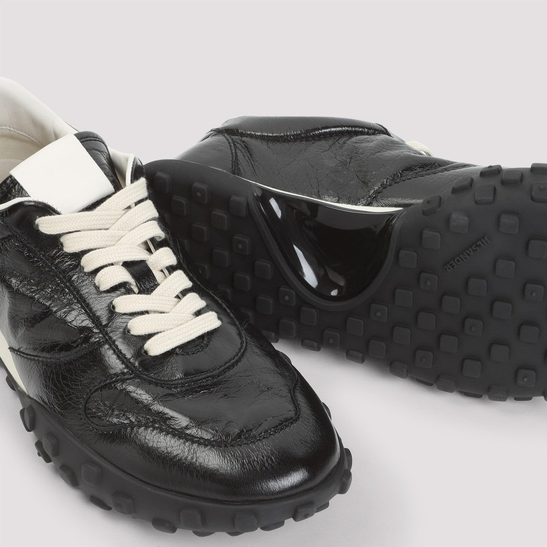 Jil Sander Black/White Low Top Sneakers