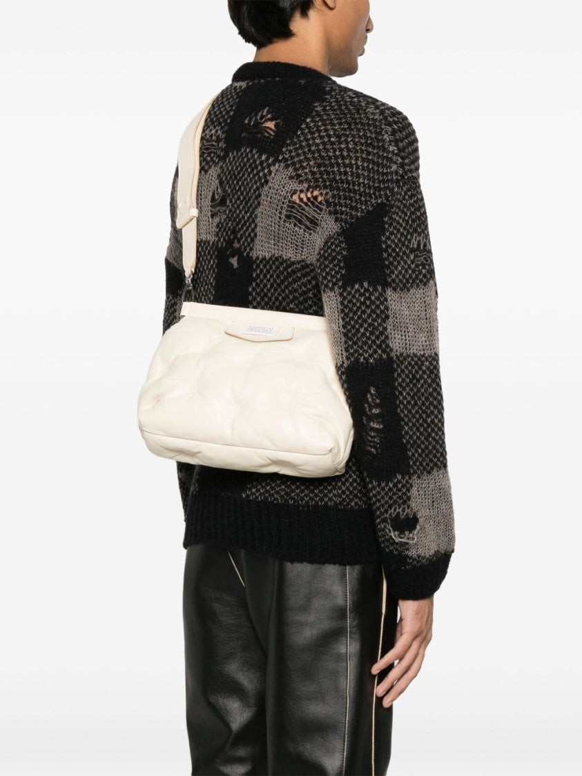 Maison Margiela Quilted White Shoulder Bag With Plush Texture