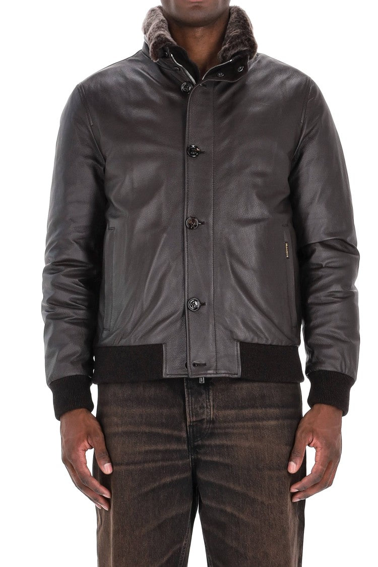 Moorer Cleros-P1 Goatskin Bomber Jacket