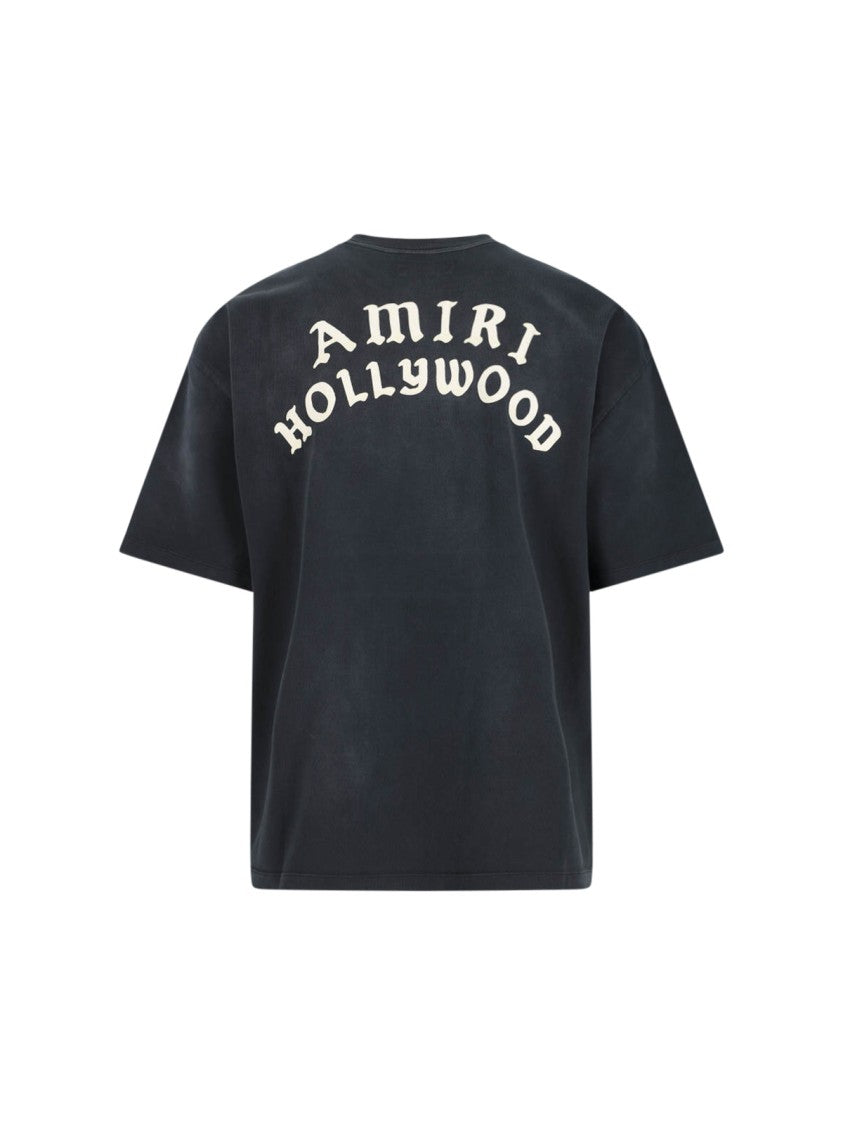 Amiri Hollywood T-Shirt With Iconic Logo Embroidery