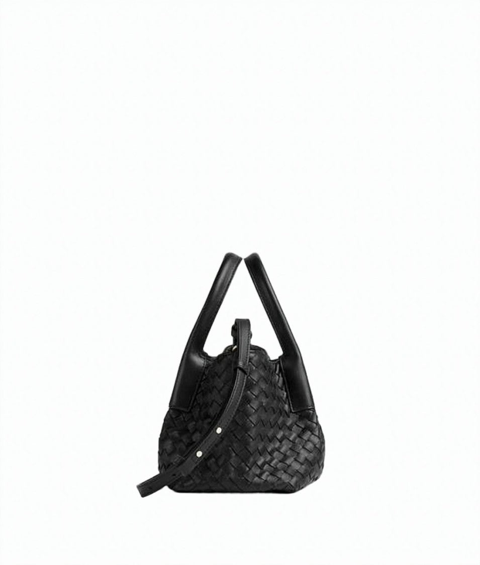 Bottega Veneta Woven Calf Leather Shoulder Bag With Adjustable Strap