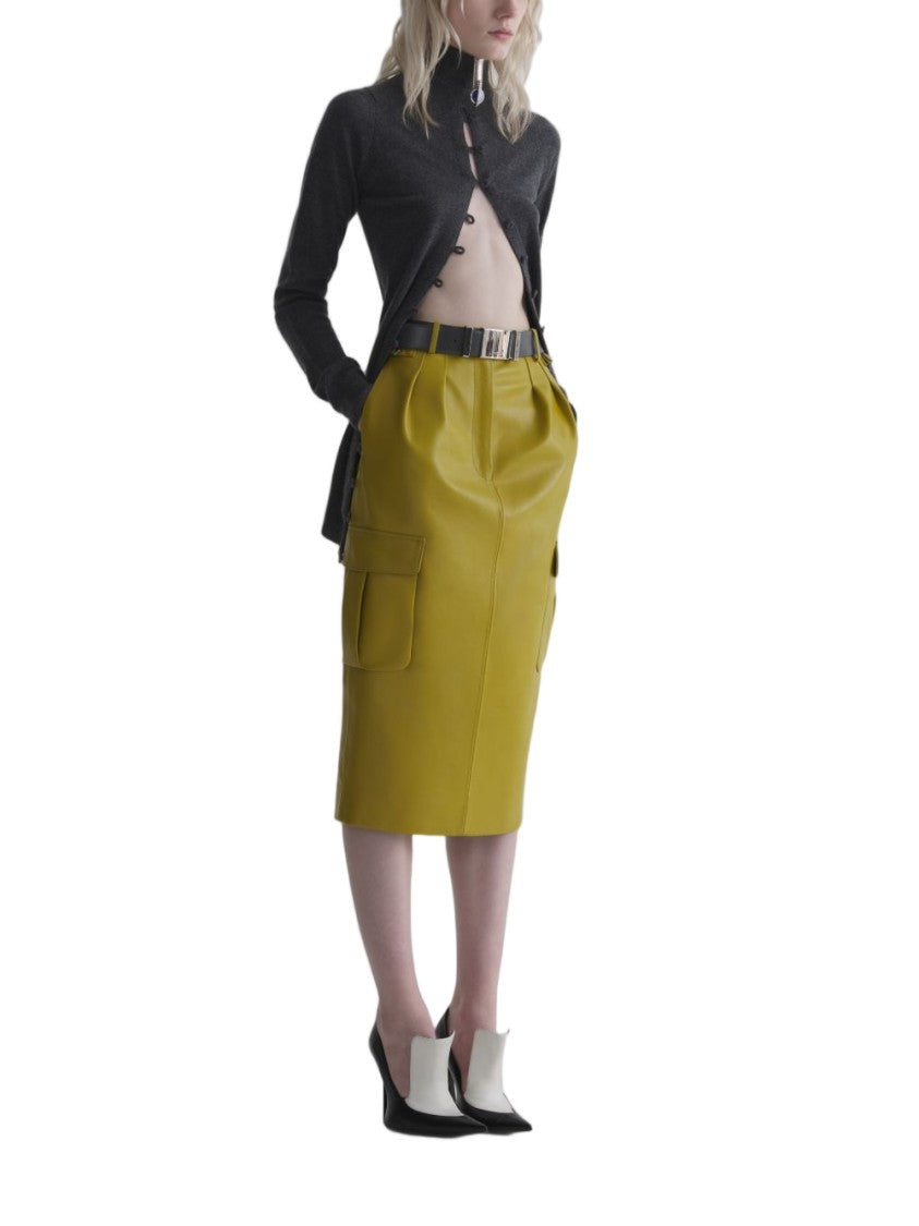 Mugler Triangular Open-Front Cropped Long-Sleeve Top