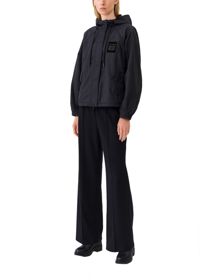 Ganni Oversized Recycled Polyamide Hooded Jacket