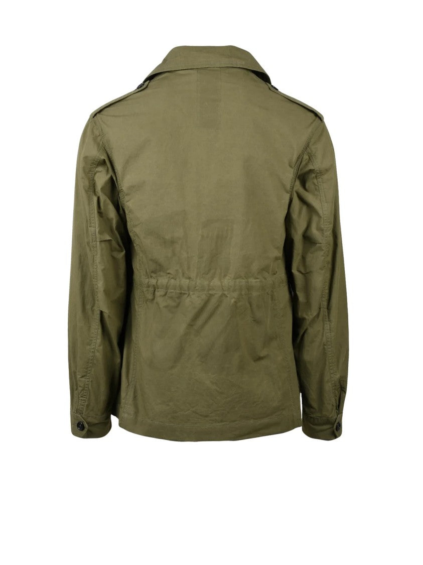 L Impermeabile Military-Inspired Cotton Smith Coat With Button Closure
