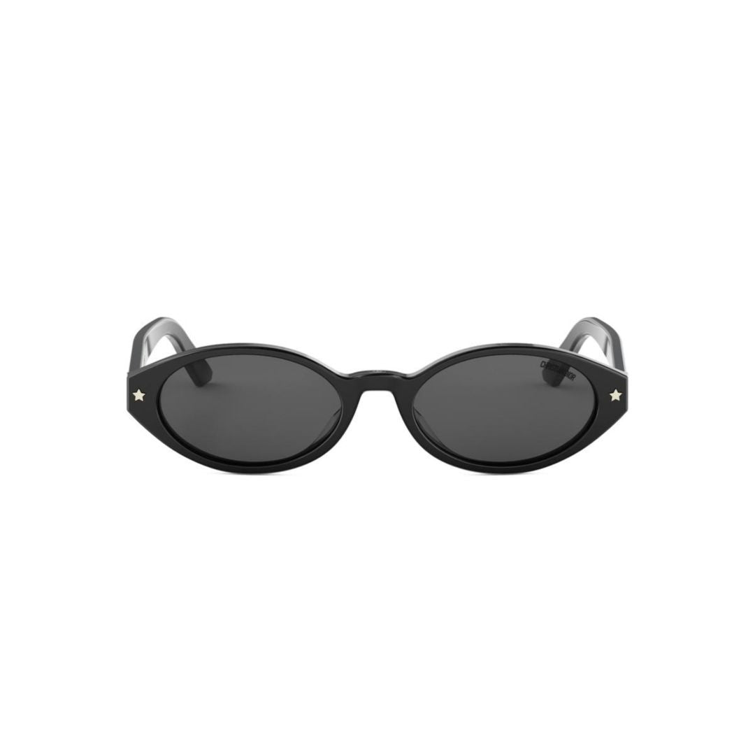 Dior Oval-Frame Sunglasses With Star Accents And Dark Lenses