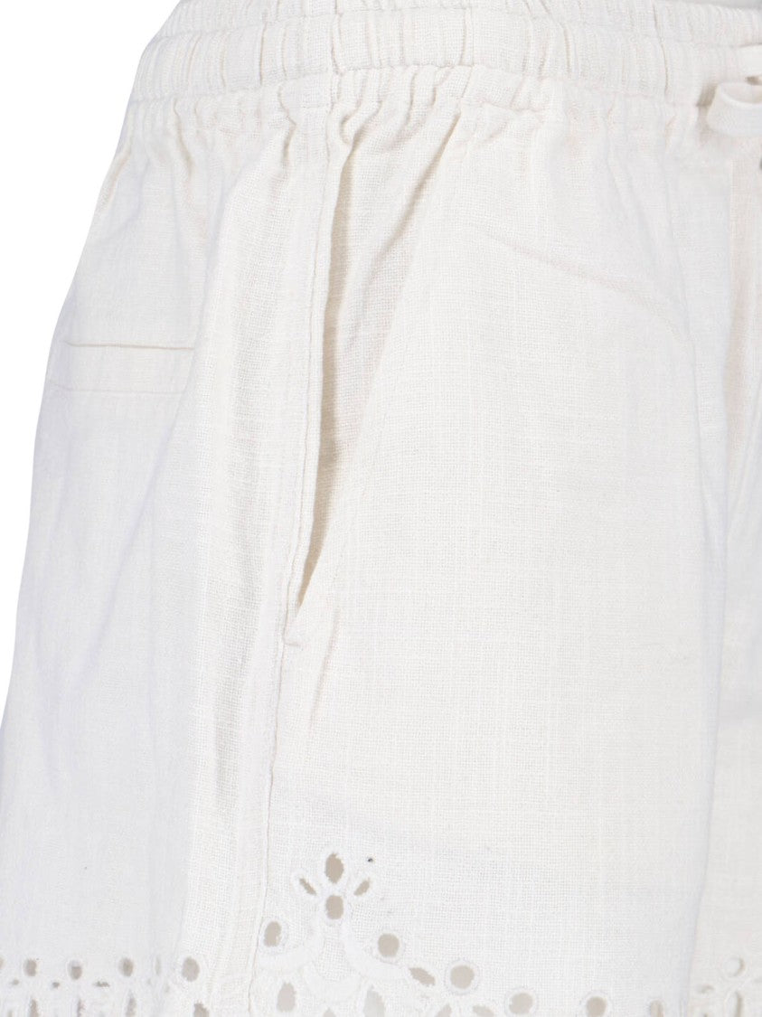 Isabel Marant Étoile Straight-Leg White Trousers With Tailored Fit