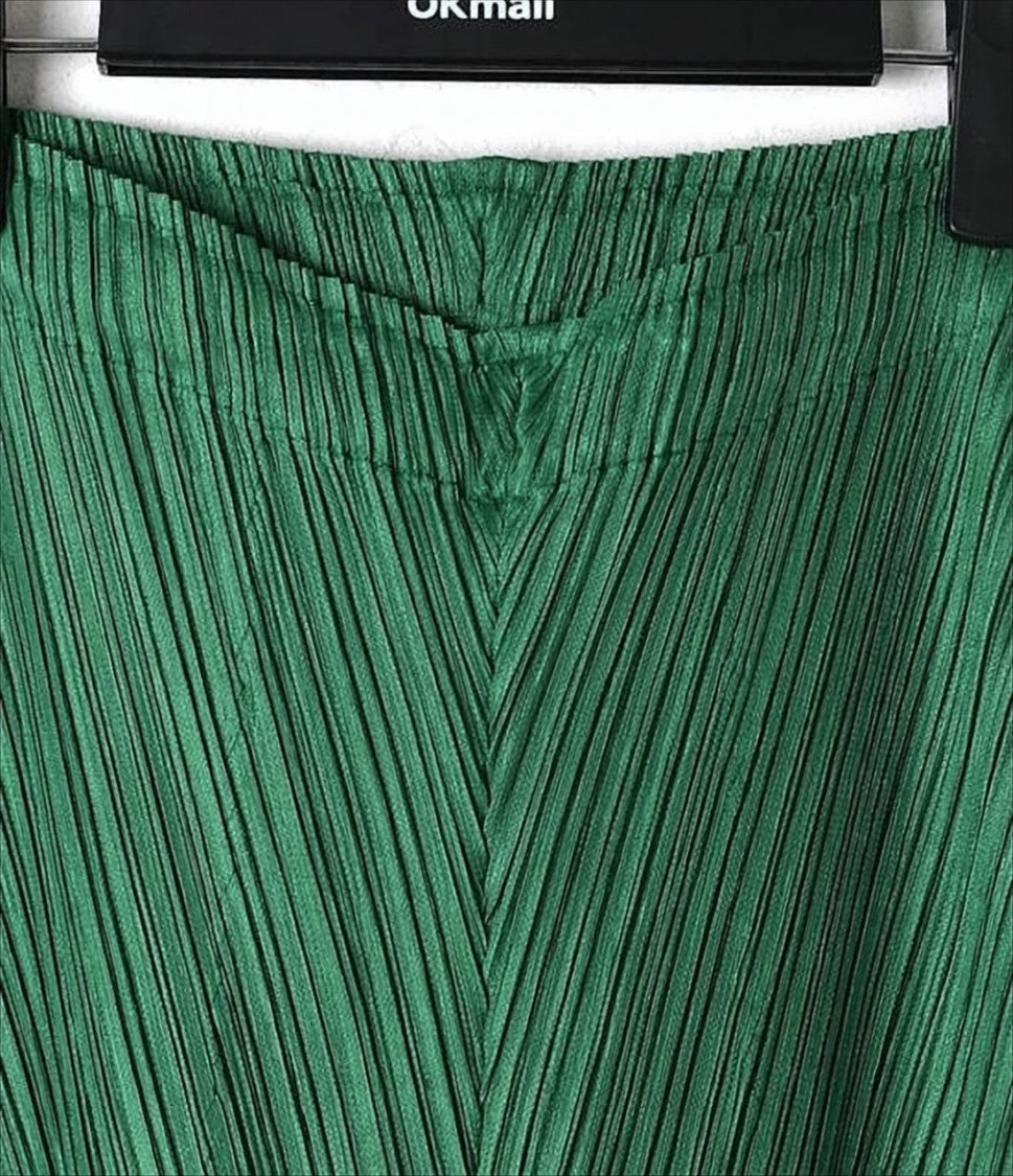 Pleats Please Pleated Wide-Leg Trousers With Textured Finish