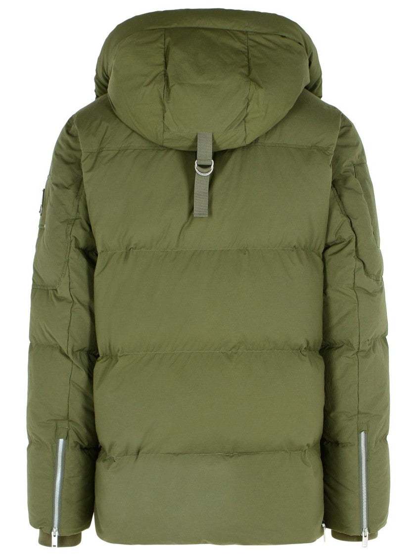 Moose Knuckles Everest 3Q' Nylon And Green Cotton Down Jacket