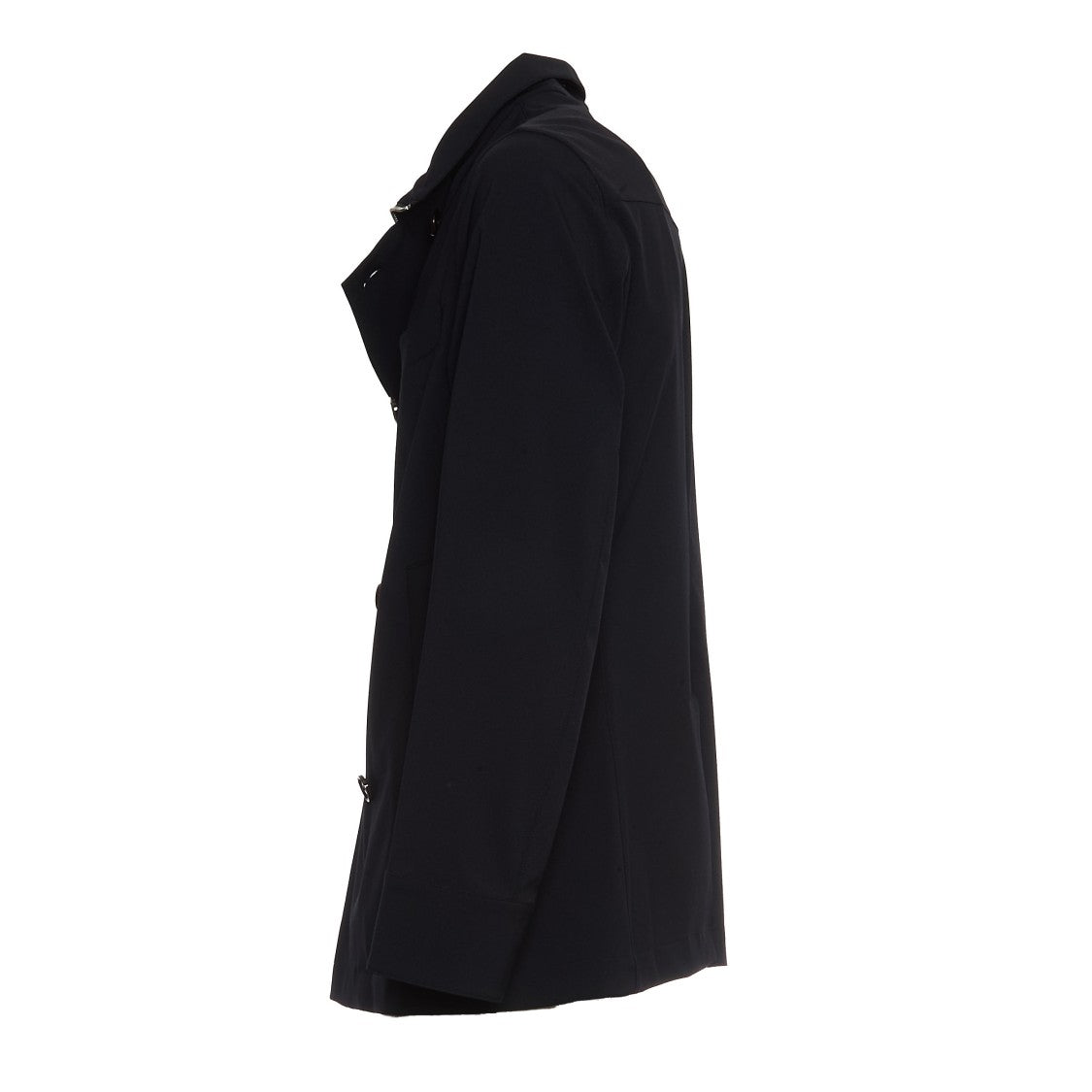 Montecore Stretch Fabric Stand-Up Collar Double-Breasted Jacket