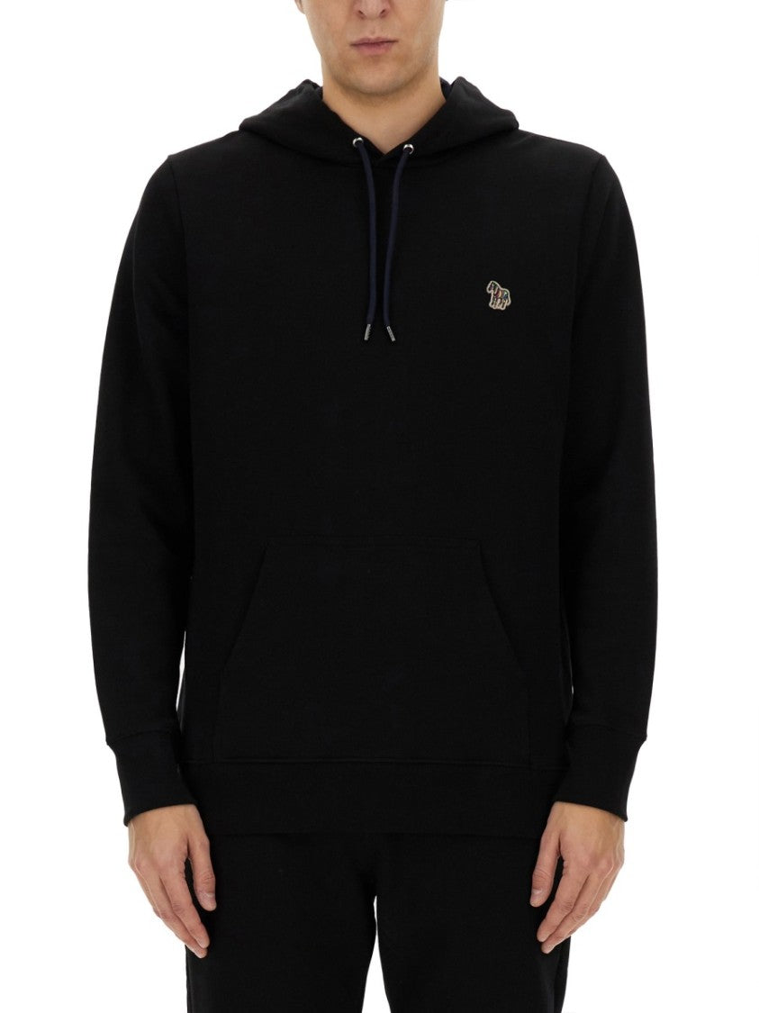 Ps Paul Smith Classic Black Hoodie With Logo Patch