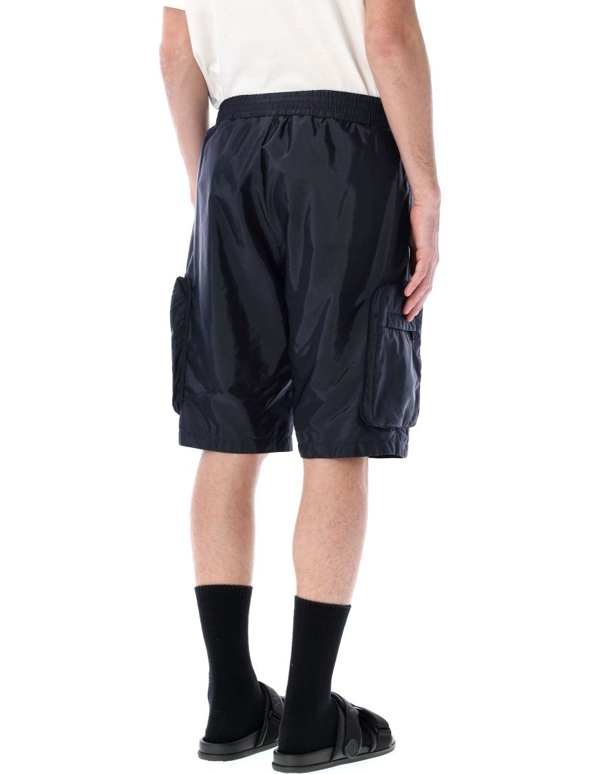 Moncler Genius X Mercedes Benz Black Relaxed-Fit Shorts With Elastic Waistband