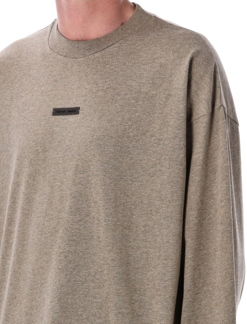 Fear Of God Ribbed Crew Neck Long Sleeve T-Shirt With Subtle Logo Detailing