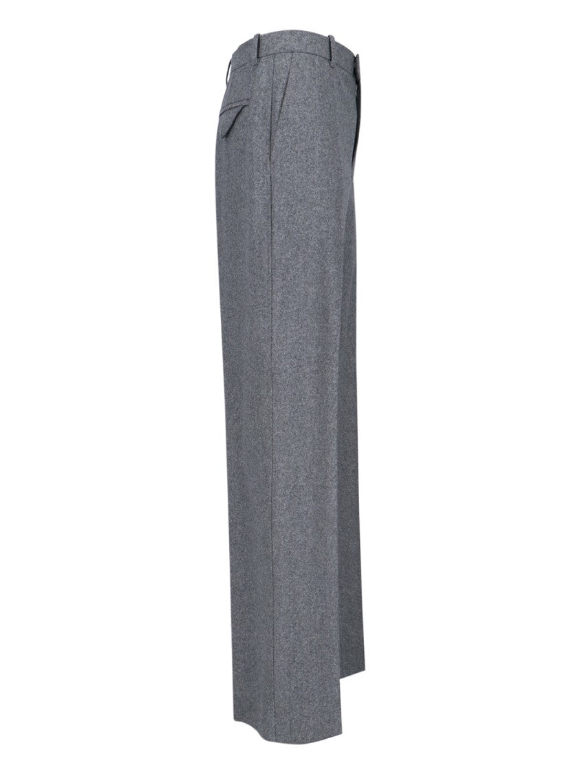 Bottega Veneta Straight-Leg Flannel Trousers With Tailored Silhouette