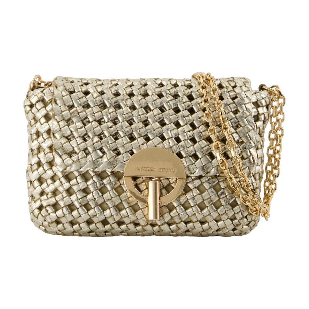 Vanessa Bruno Moon Moyen Shoulder Bag - Veg-Tanned Leather - Gold