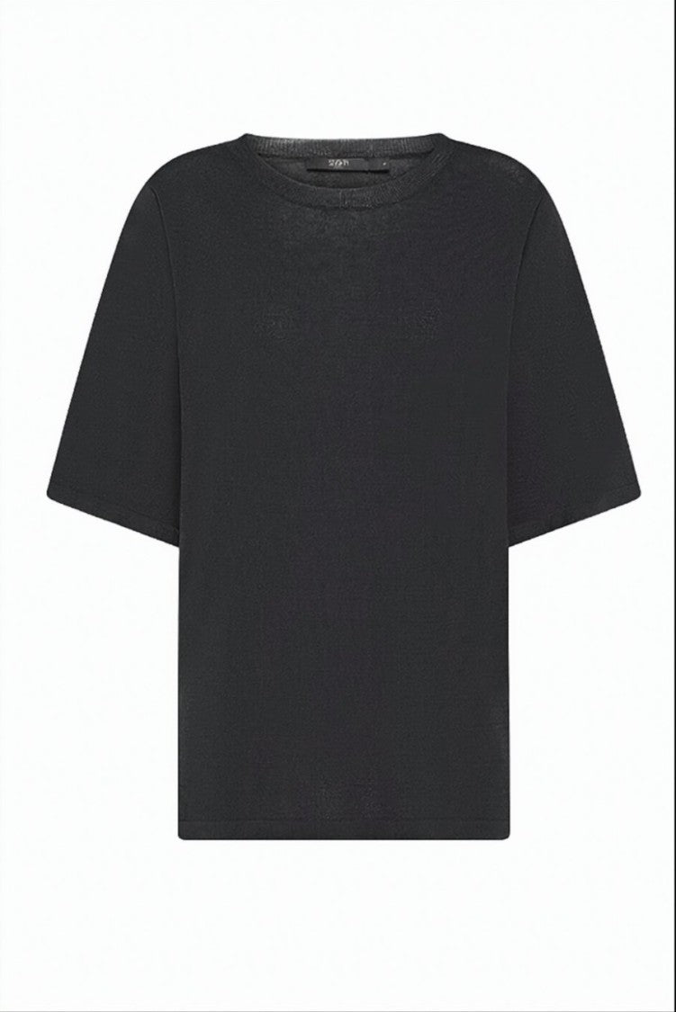 Seventy Boxy Cropped Short-Sleeve Crew Neck Top