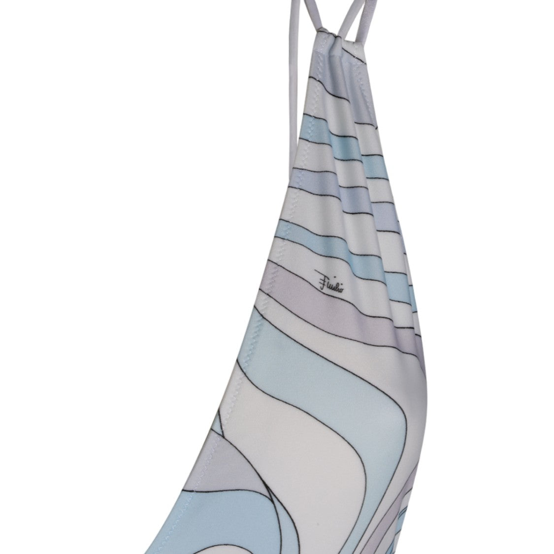 Emilio Pucci One-Piece Swimsuit With Deep V Neckline And Abstract Pattern