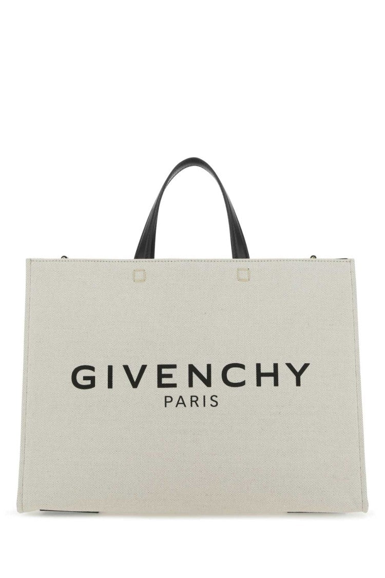 Givenchy Ivory Canvas Medium G Shopping Bag