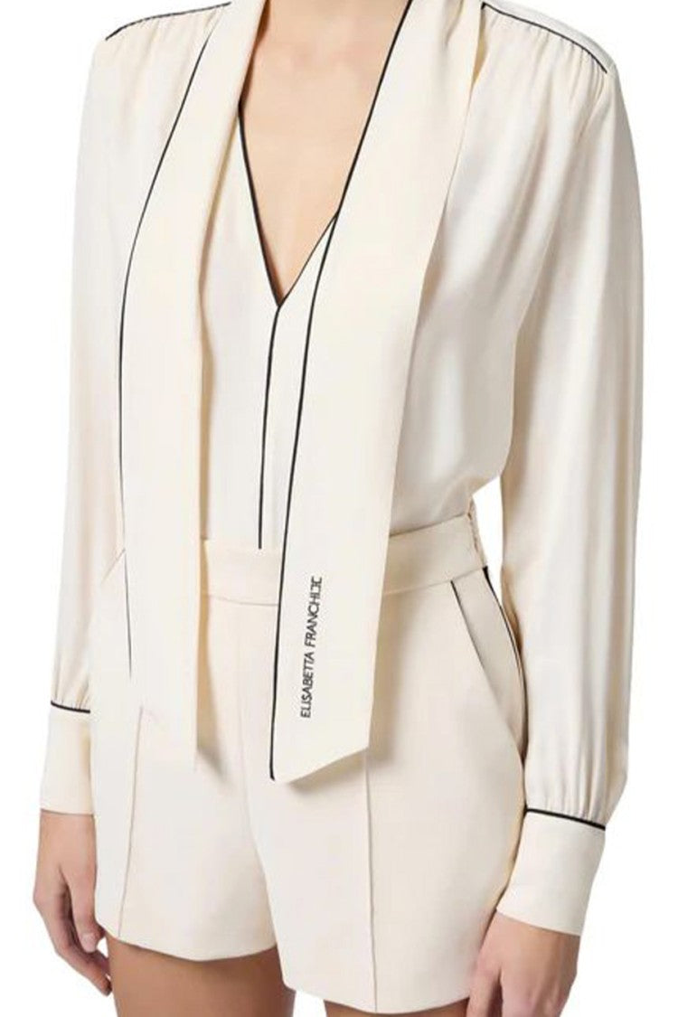 Elisabetta Franchi Silk Viscose Shirt With Flowing Silhouette
