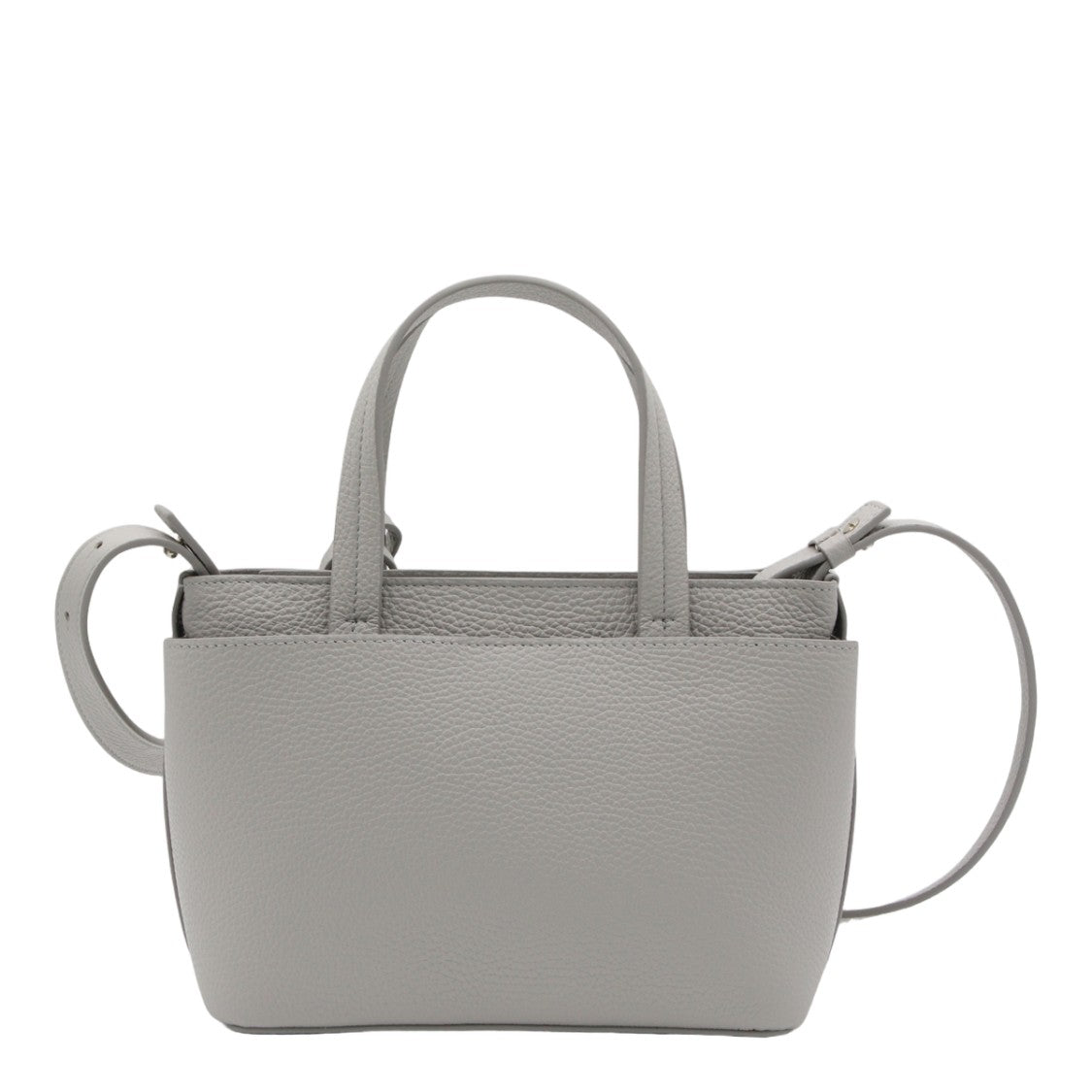 Fabiana Filippi Structured Grey Handbag With Pebbled Texture