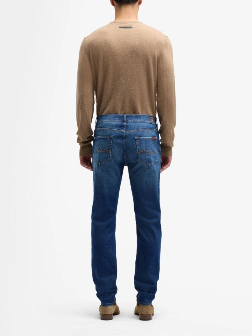 7 For All Mankind Slimmy Tapered Blue Five-Pocket Jeans