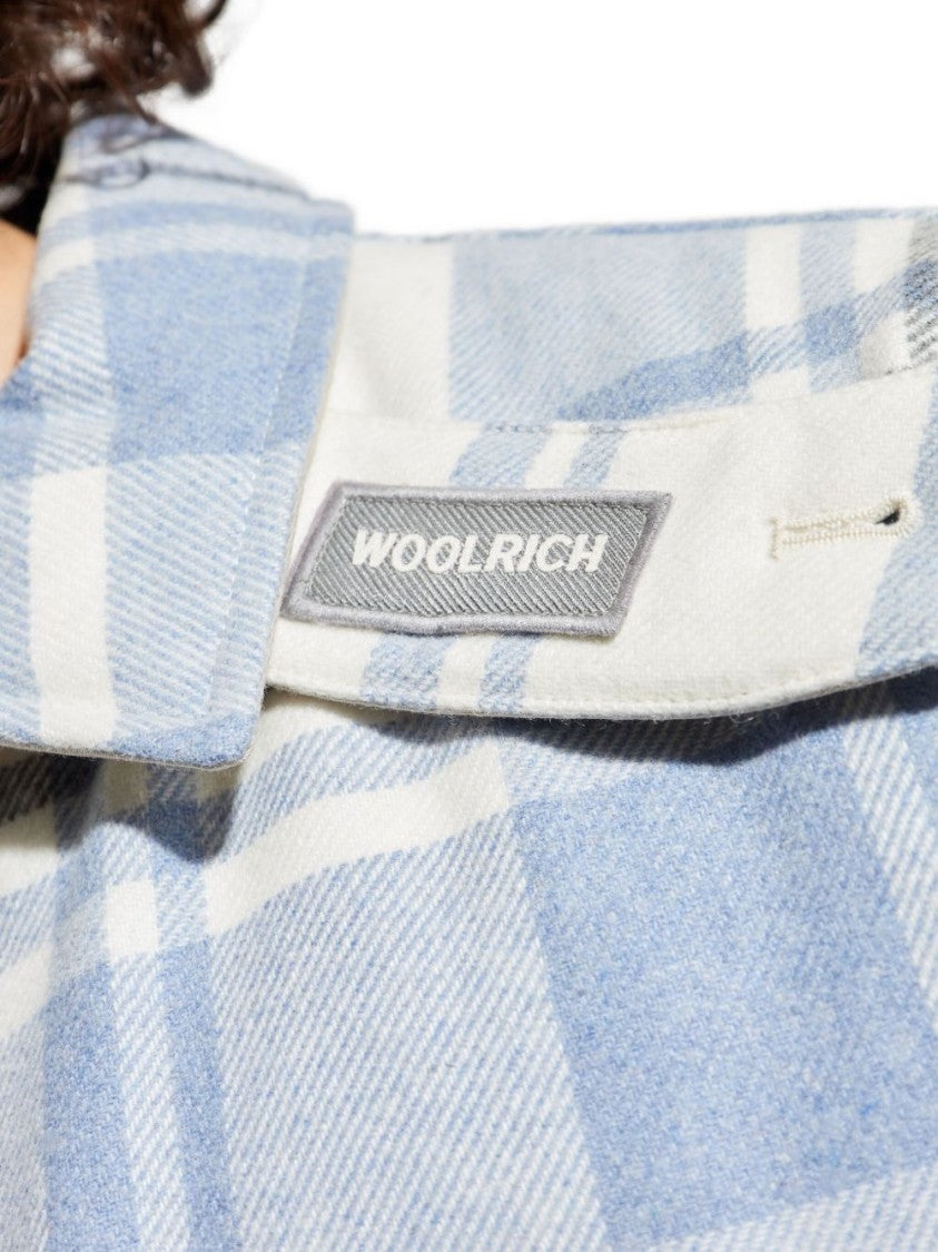 Woolrich Plaid Logo Jacket With Structured Collar