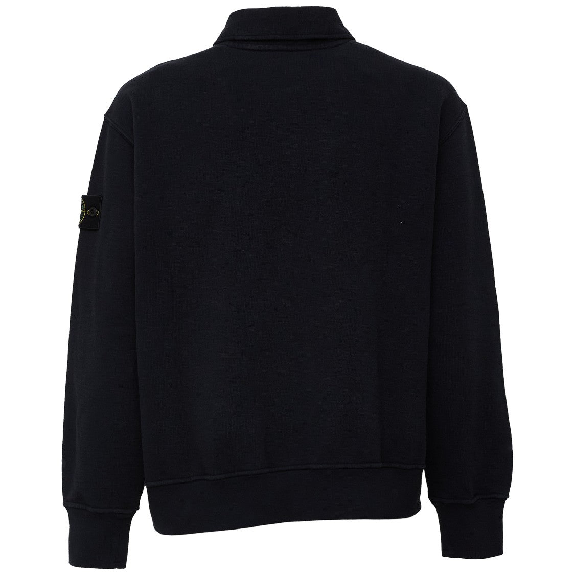 Stone Island Tubular Cotton Fleece Buttoned Neck Sweatshirt