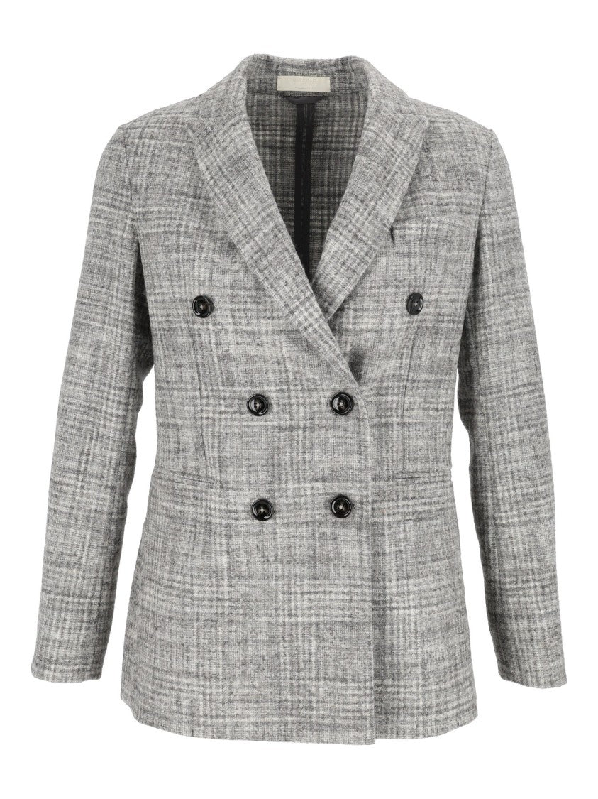 Circolo 1901 Checkered Double-Breasted Blazer