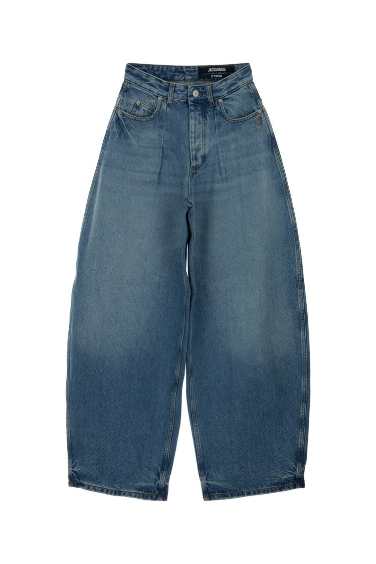 Jacquemus Wide-Leg Denim Shorts