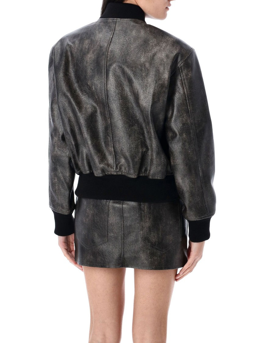 Isabel Marant Étoile Crisley Cropped Vintage Faux Leather Jacket