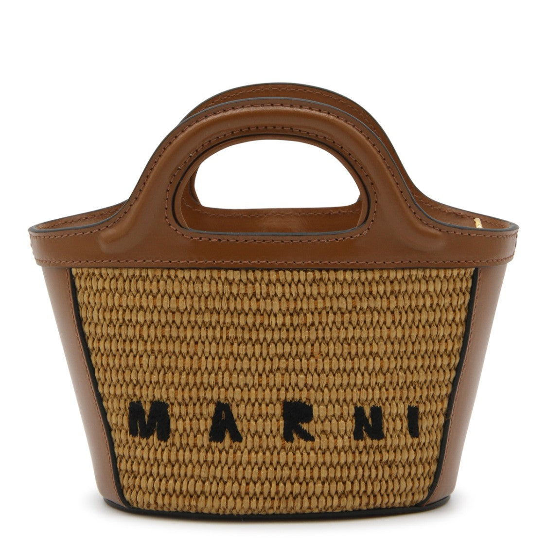 Marni Brown Tropicalia Mini Top Handle Bag